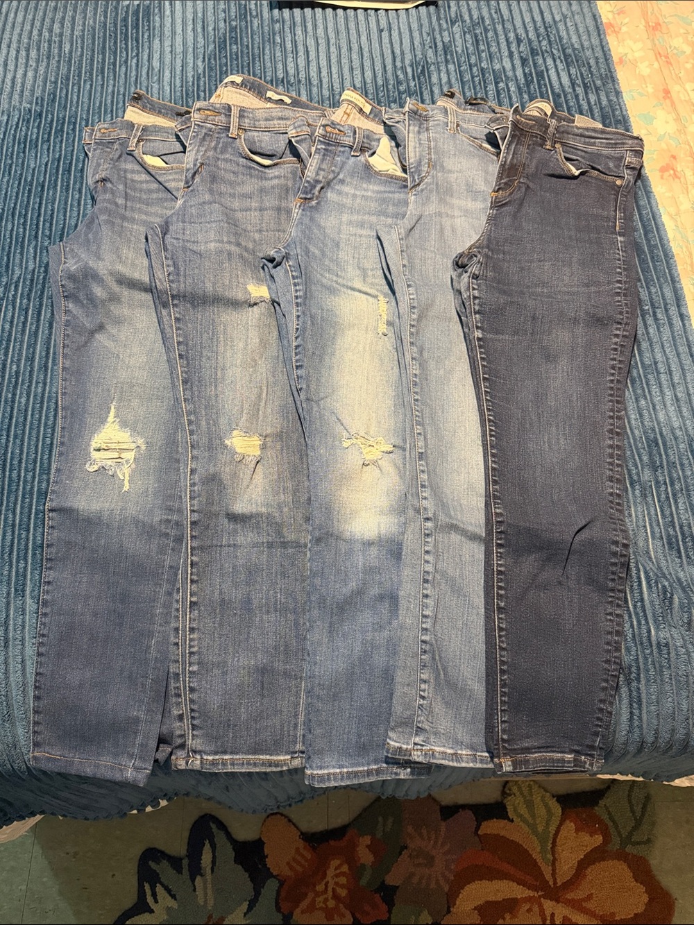 Assorted Womens Distressed Jeans - Blue Tones banana republic skinny ankle